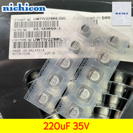 10ตัว C 220uF 35V Nichicon E-Cap WT Series SMD Electrolytic Capacitor ตัวเก็บประจุ เกรดดี -55°C to +