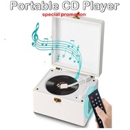 Portable CD Player for Home，Retro Suitcase CD Player with Bluetooth 5.0,HI-FI Speakers Rechargeable Desktop CD Player