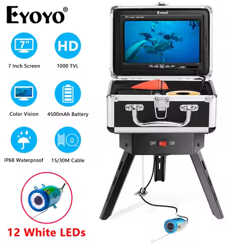 Eyoyo Ice Fishing Holes Positioner And Fish Finder Kit Remote Control Camera Underwater 360° Rotatio