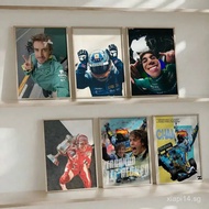 Sports F1 Racing Driver Fernando Alonso Poster Printing Club Wall Decoration,No Frame Canvas Paintin