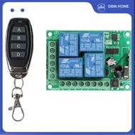 DBM.HOME-DC 12V 4CH 4 CH Wireless RF Remote Control Light Switch Radio Receiver Module+Transmitter G