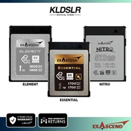 Exascend 128GB / 256GB / 512GB /1TB 1800MB/s NITRO / ESSENTIAL / Element  Series CFexpress Type B Me