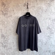 T9ZY B-LG New Style Star Slogan Short Sleeve T-Shirt Loose Version Men Women Same Style T