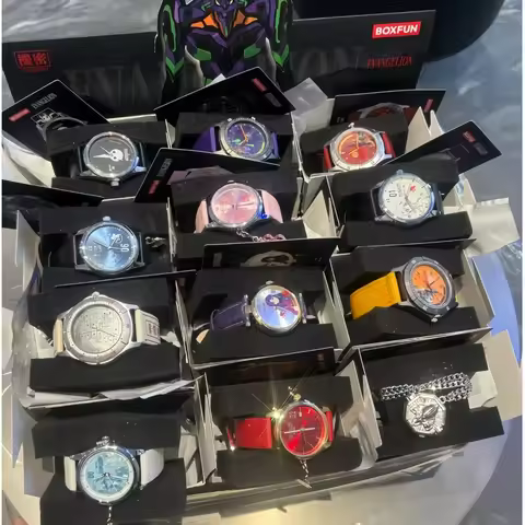 Original In-Stock BOXFUN Asuka Ayanami Rei Unit 1 EVA Time Completion Project Series Quartz Watch Bl