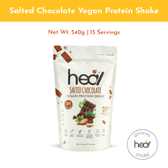 Heal Salted Chocolate Protein Shake Powder - Vegan Protein (15 servings) HALAL - Meal Replacement, Pea Protein, Plant Based Protein