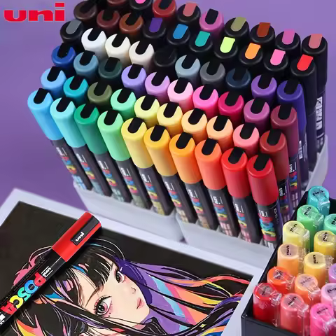 Uni Posca Acrylic Marker Pen Set Waterproof Plumones Marcadores Art Supplies for Paint Drawing POP P