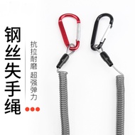 Stainless Steel Wire Coil Lanyard Retractable Spring Tether for Keys Tools