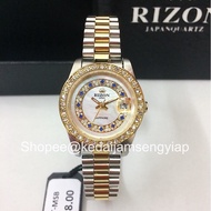 100% Original Rizon Diamond Women Watch Stainless Steel Sapphire Crystal Analog Quartz Watch RZ504LS