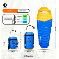 BOGABOO Sleeping Bag Thermal Omny ECODOWN FP 600+ OMYSHA Series - sleeping bag thermal Bivvy - sleep