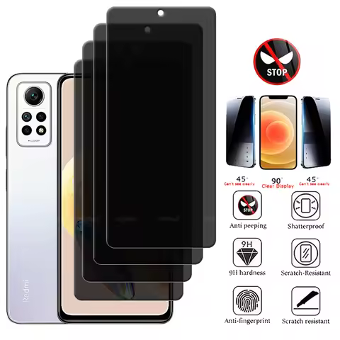 1/2/3/4Pcs For Redmi Note 12 Pro 4G Glass Redmi Note 12 Pro 4G Glass 9H Privacy Anti-Spy Screen Prot