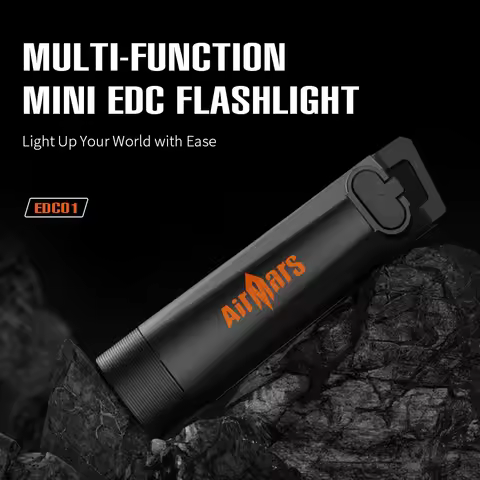 Airmars EDC01 Multi-functional Mini Flashlight FIve-speed Brightness Adjustable, Strong UV Light, Su