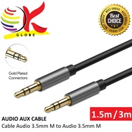 AUX AUDIO CABLE 3.5MM JACK M TO M AUDIO CABLE MICROPHONE & EARPHONE OTG CONVERTER ADAPTER AUDIO/1.5M