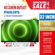 Philips 32 Inch HD Android Smart TV 32PHT6916 | Netflix &amp; Youtube | AI Voice Control | Dolby Digital Plus | Smart TV