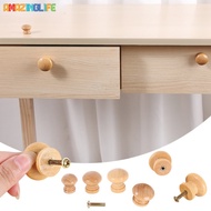 [Top Selection] Multi-purpose Furniture Wooden Round Wardrobe Knob Single Hole Cabinet Door Wardrobe Drawer Pull Handle