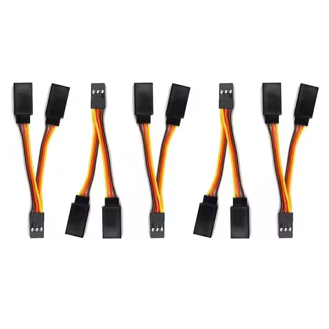 5 Pcs JR/Futaba Style Servo 1 To 2 Y Harness Leads Splitter Cable Male To Female Extension Lead Wire
