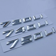 Chrome Letters Numbers Emblem 730Li 740Li 750Li 760Li M730Li M740Li M750Li M760Li for 2009-2019 Car 