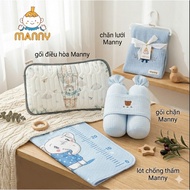 SUMMER NIGHT COMBO FOR BABY: Mesh Blanket + Air Conditioning Pillow + Blocking Pillow + Waterproof L