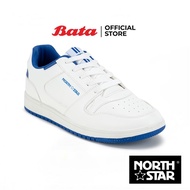 Online Exclusive Bata บาจา North Star รองเท้าผ้าใบสนีคเกอร์ แบบผูกเชือก สวมใส่ง่าย ดีไซน์เท่ห์ สำหรับผู้ชาย สีขาว รหัส 8801216