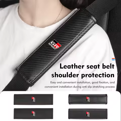 Leather Car Seat Belt Shoulder Cover Protection Accessories For Toyota Sienna 4Runner Verso Fortuner