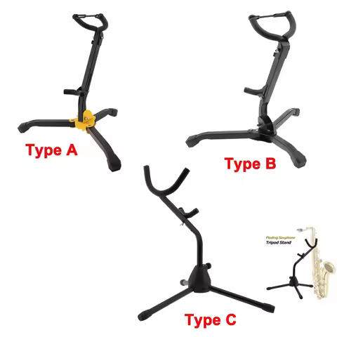 Sax Tripod Holder Foldable Alto Tenor Stable Lightweight Tubular Saxophone Stand Saxophone Accessori