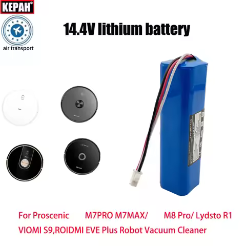 14.4V Original new Li-ion Battery For Lydsto R1,Roidmi Eve Plus ,VIOMI S9 Proscenic M7 MAX, M7 Pro,M