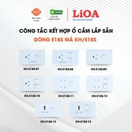 Switch Panel with LiOA E18S Recessed Wall Socket Code KH/E18S