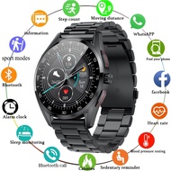 Smartwatch สมาร์ทวอทช์ 2021 Bluetooth Call Smart Watch Men IP68 Waterproof Rotary Button BP Heart Rate Monitor Smartwatch For Samsung Xiaomi Huawei GT2Smartwatch สมาร์ทวอทช์ Black
