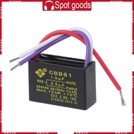 WIN CBB61 Starting Capacitor 1 5uF+2 5uF 3 Wire Washing Machine Motor Run Capacitor