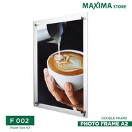 display akrilik / akrilik frame A2 2+3mm / foto frame akrilik