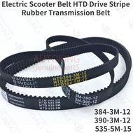 High Quality 384-3M-12 390-3M-12 535-5M-15 Electric Scooter Belt HTD Drive Stripe Rubber Transmissio