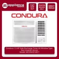 Condura 1.5 HP Side Discharge Timer 6X Window Type Non Inverter Aircon WCONH014EC1