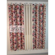 WANA - Contessa Gray Ring Window Curtain Sold per piece 6Feet | 7Feet