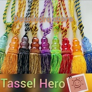Ikat Gorden Multicolor dengan Tassel Elegan - Dekorasi Rumah Tradisional