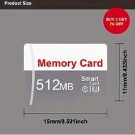 TF flash memory card 128MB/256MB/512MB - Micro SD card compatible with cameras, car audio systems, a