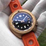 มีสต็อกในประเทศไทย นาฬิกาผู้ชาย STEELDIVE 1970S CuSn8 Bronze 200m Diver Watch waterproof Luminous Me