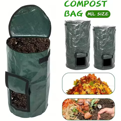 1 Bag Outdoor Compost Box, Reusable Garbage Bag, Self-Made Nutrient Soil Compost Bag, Kitchen Waste 