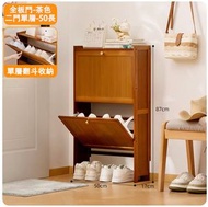 A.ONE - 【超薄17cm】鞋櫃收納櫃（茶色單層-二門50長）