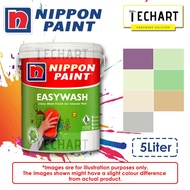 Nippon Paint Easy Wash 5L Top Coat Environmental Friendly Painting Beige / Purple / Green / Grey Wat