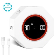 Digital Productivity Timer, Rotating Pomodoro Timer with 1-3-5-15-30-60-90 Min Countdown, for Study 