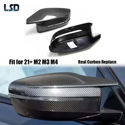 M2 M3 M4 For BMW G87 G80 G81 G82 G83 Real Carbon Fiber Rear view Mirror Cover Replacement Side Door 