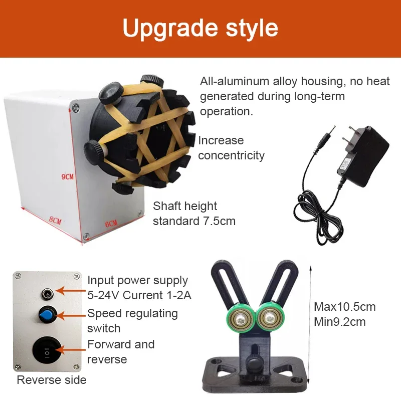 Tungfull | Portable Electric Fishing Rod Winding Machine DIY Fishing Rod Building Repair Kit Epoxy R