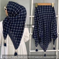HIJAB/JILBAB/VEIL/square tasel/FQUARTER WITH MOTIF gg tassel pom pom pom/square pom/most complete co