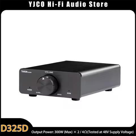 YJCO TPA3255 Power Amplifier 300W×2 HiFi Stereo Amp with Swappable Op-Amp JRC5532 Bluetooth USB Opti