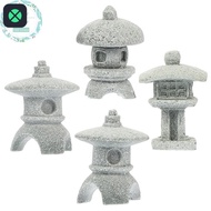 1F Retro Gazebo Chinese Lanterns Mini Pagoda Model Decoration Stone Miniature Statue Sandstone Home 