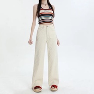 WHITE BEIGE JEANS WITH SOFT EDGE