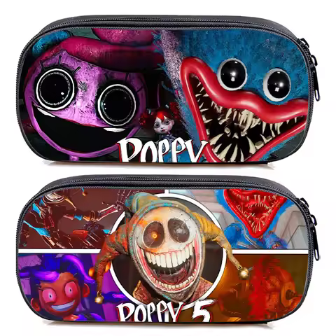 Game Poppys Playtime Pencil Case Kids Cute Huggy Wuggy Stationery Bags Student School Storage Pen Po