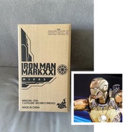 🦐雪梨紙玩具～全新 啡盒未開 hottoys Hot Toys《鐵甲奇俠3》mms586 D36 Iron Man Mark 21 Midas 亮鉑電鍍金版  1/6 合金 人偶  Iron Man 