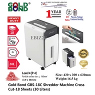 Gold Bond GBS-18C Shredder Machine Cross Cut-18 Sheets (30 Liters) (Cross Cut, MESIN PERINCIH
