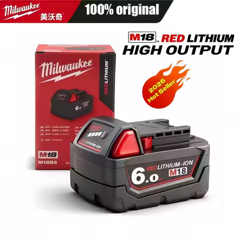 100% New Milwaukee M18 6.0Ah High Output Battery 18V Lithium-ion Rechargeable for Milwaukee M18 Cord