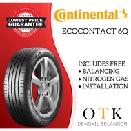 195/65R15 CONTINENTAL ECOCONTACT 6Q 15 INCH TYRE (FREE INSTALLATION &amp; DELIVERY)